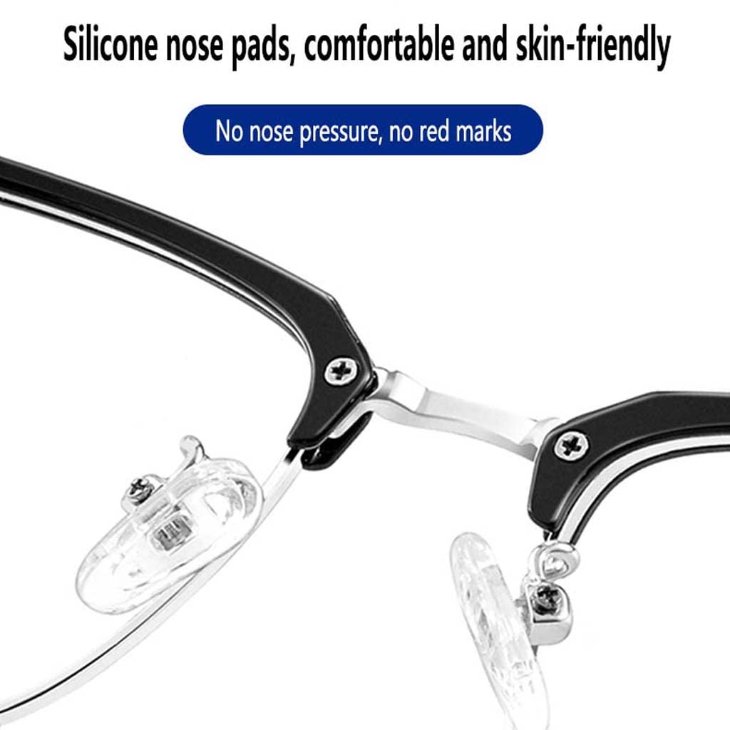 WZX HD Anti-Blue Gafas de Lectura Ultra-Light Anti-Blue Light Gafas de Mediana Edad y Ancianos Gafas de Lectura Ligeras Gafas de Metal-Hombres Gafas de luz Anti-Blue