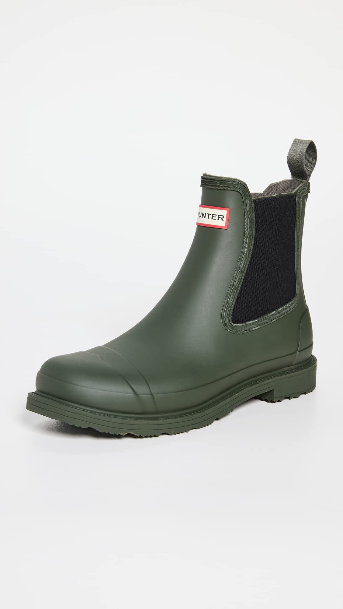 Hunter Uomo Stivali Commando Chelsea Wellington, Nero