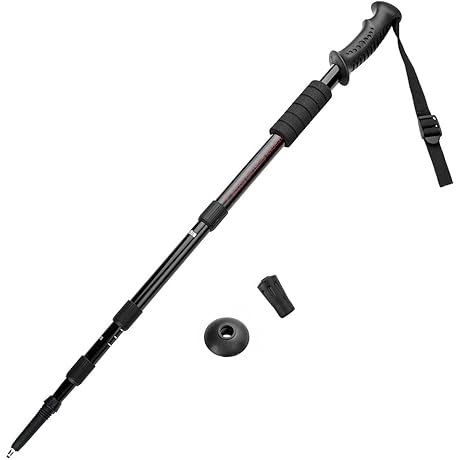 43" Shock-Resistant Adjustable Trekking Pole and Hiking Staff by Crown Sporting Goods