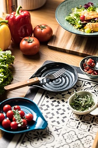 Image of LAUCHUH Spoon Rest, Ceramic Spoon Holder for Stove Top 5 inch Spatula Rest for Countertop Large Cooking Utensil Holder for Father's Day, Ladle, Spatula, Spoons or Tongs, Speckled Dark Gray