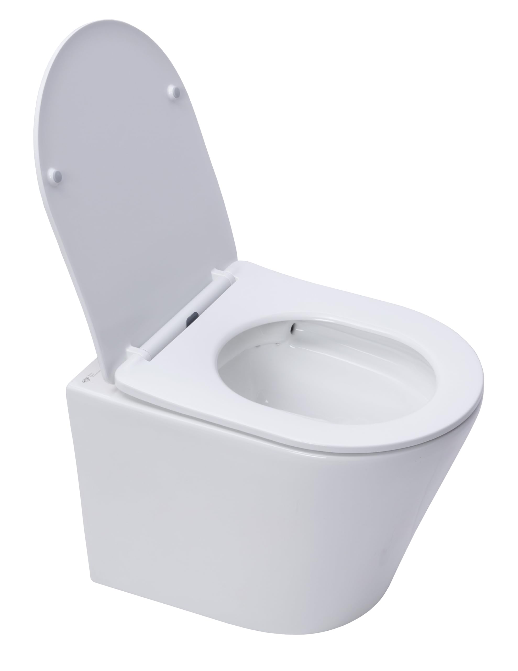 Swiss Aqua Technologies | WC Suspendu Infinitio Sans Bride | Fixations Invisibles et Abattant Frein de Chute Infinitiorimless | Céramique Blanche