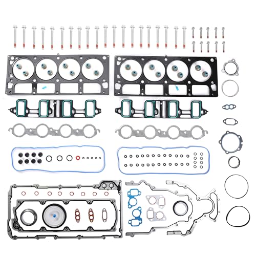 Image of KAX MLS Head Gasket Set with Bolts Fit for Chevy Silverado /Express /Suburban /Tahoe, GMC Sierra /Savana /Yukon XL, Cadillac Escalade, Hummer H2, 6.0L 6.2L, OE#HS26192PT-5, ES72220, ES72390