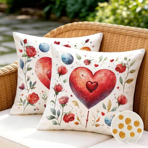 Coussin extérieur imperméable 50x50 lot de 2 lin - 3