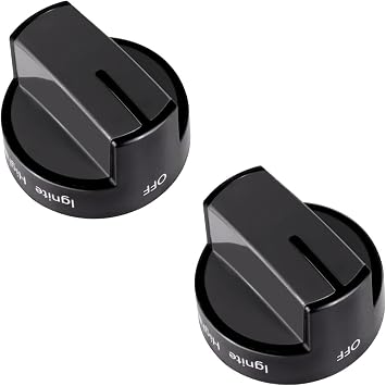 2 Pack W10339442 Gas Stove Knobs Cooktop Surface Burner Control Knobs Replacement Compatible with Whirlpool Gas Range/Stove/Oven, Replaces WPW10339442 PS11753188