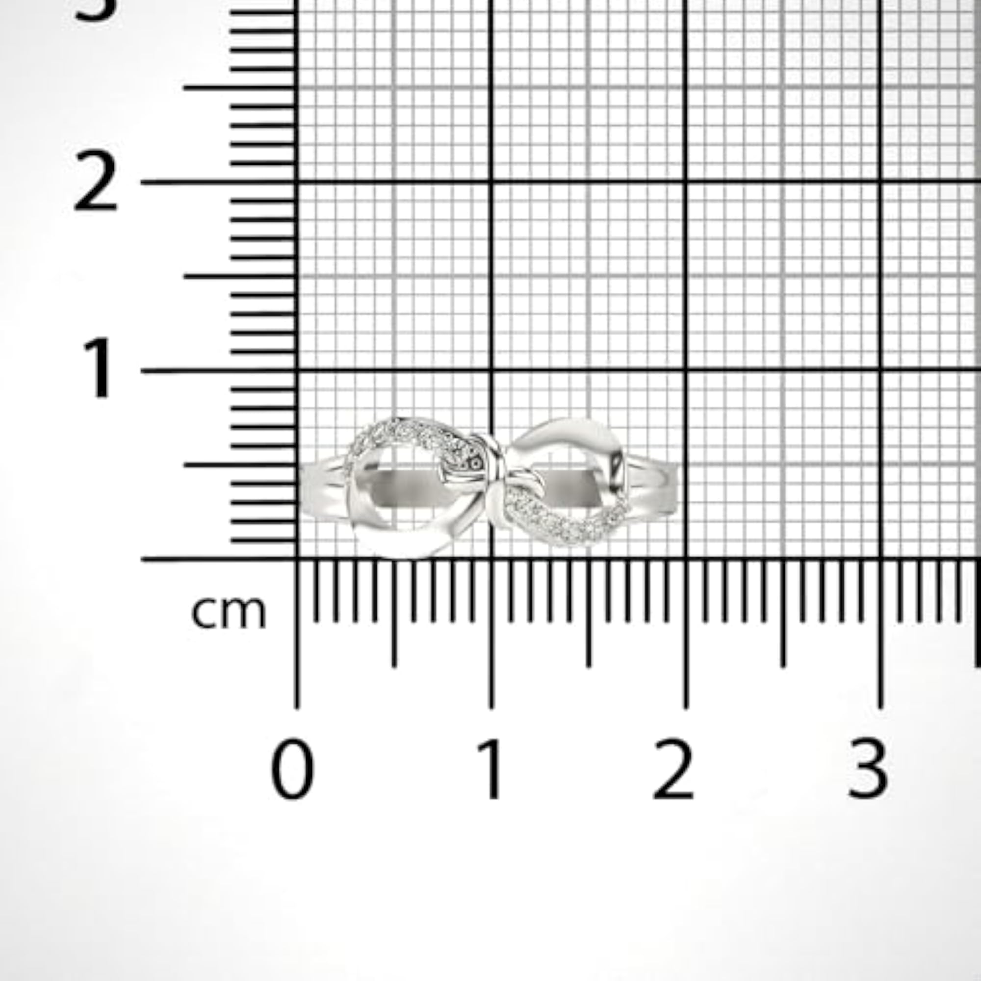 Women's Stylish Sterling Silver & Certified Lab Grown Diamond Ring, 0.10cts