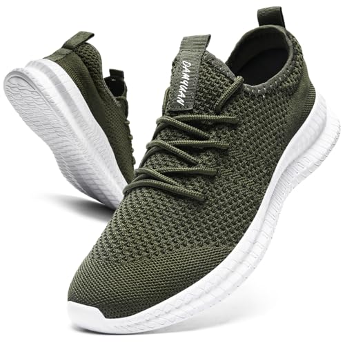 Image of Men Non-Slip Work Shoes Tennis Gym Sneakers Breathable Slip Resistant Lightweight and Comfortable for All-Day Wear Sports and Walking