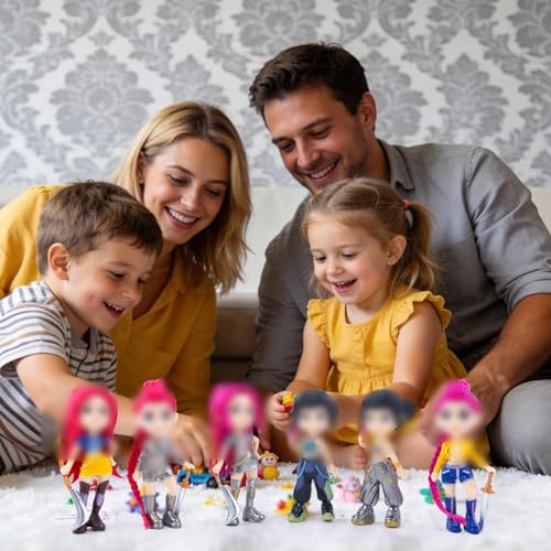 Hunter Figuren Kinder Spielzeug Set- K Pop Singer Minifiguren, Anime Puppen Cartoon Figur Sammelmodelle Anime Merch für Fans Jungen Mädchen Geschenke für Tischdeko Party Weihnachten Geburtstage