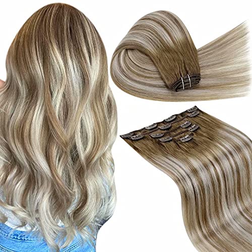 Tape in Hair Extensions Remy Soft Tape Human Hair Double Side Tape on Hair Silky Straight Skin Weft Balayage Ombre Tape ins 50gram 20pcs (14 Inch, 8/60/8)