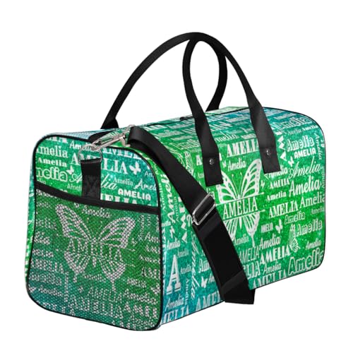 Custom Name Butterfly Cheer Bag Dance Duffle Bag Personalized Sports Travel Duffle Bag Yoga Bag4