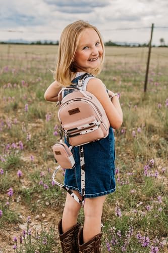 Image of Montana West Wrangler Mini Backpack Cute Cow Print Backpack Purse for Girls and Women, Pink WG102-8600PK