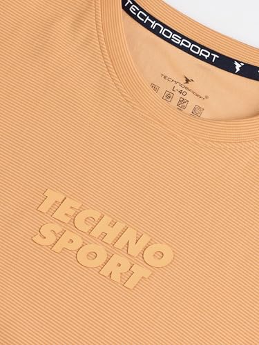 Image of TECHNOSPORT Men Printed Oversized Round Neck T-Shirt with COTFLEX, Dry Fit Sports Tee, Oversized Activewear T-Shirt for Gym, Running, Sports & Casual Wear