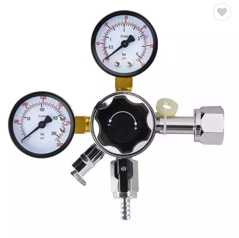 Buy Dual Gauge CO2 Draft Regulator Dual Stage Pressure Regulator CGA