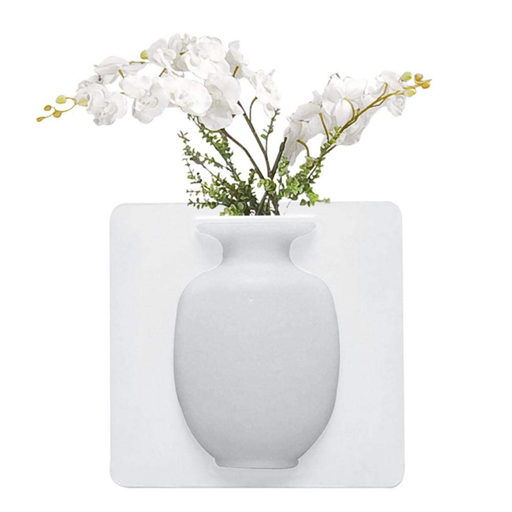 Kshavi Wall Hanging Silicone Flower Pot Sticker Plant Rack for Decoration Home,Kitche,Office, Bathroom etc (Pack of :-1) (Multi Colour)