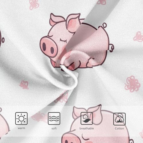 Wusikd Pink Cartoon Cute Girls' Underwear Cotton Sleeping Pig Girls Briefs Soft Toddler Underwear 2T3