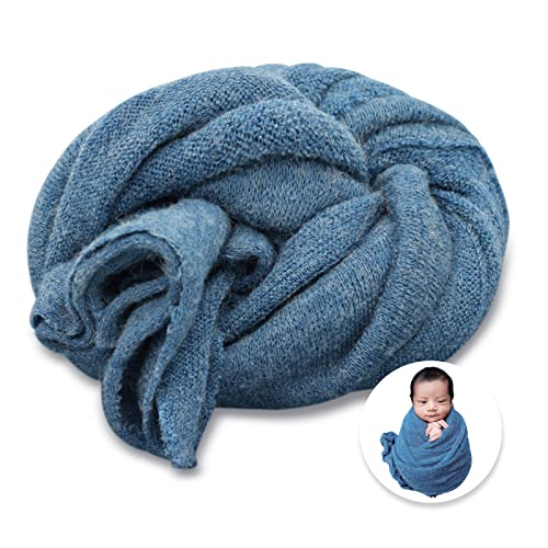 Image of Newborn Posing Wrap Newborn Photography Props Soft Stretch Knit Blanket Handmade Wrap for Baby Boys Girls Photoshoot
