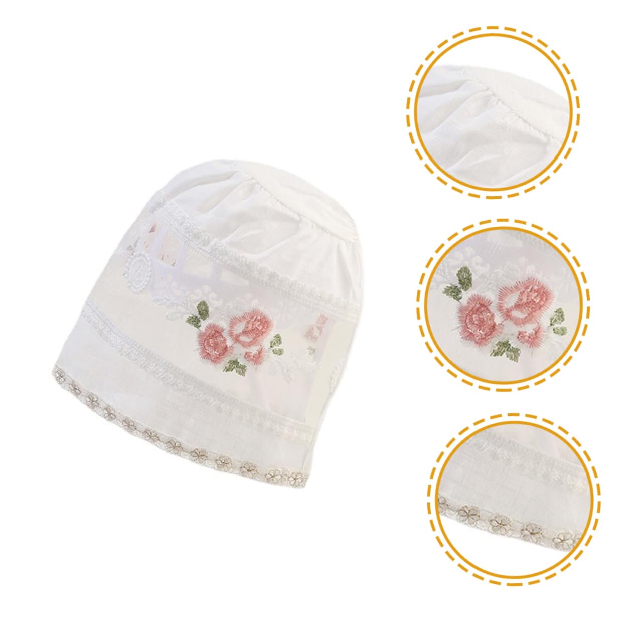 Ipetboom 5 Pezzi Cappello da Cappello Neonato Cappelli Estivi per da Bambina I Giocano a Cappelli delle Ragazze Cappellino da Cotone Bianca