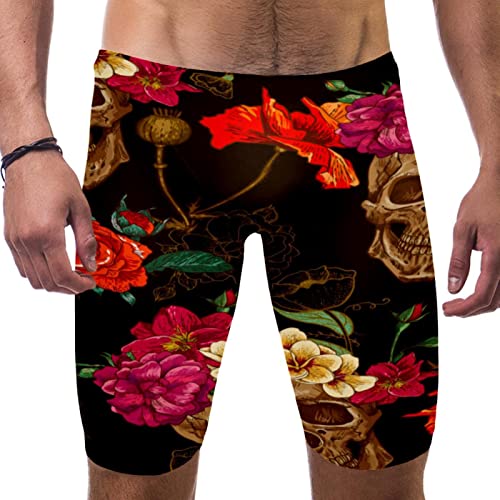 Bañador de natación cómodo estilo calavera de azúcar para entrenamientos en la playa