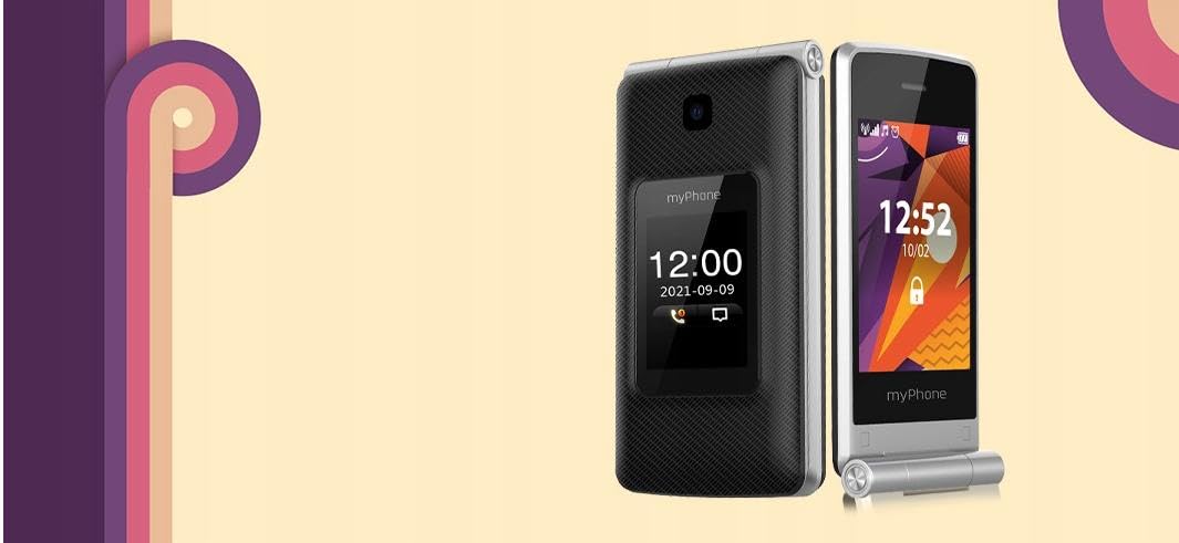 myPhone Tango LTE Telefon Z Klapką, Duża Bateria 1400 Mah, Sieć 4G, dwa duże wyświetlacze, ekran 2.4" oraz 1,77”, Aparat, Dual Sim, Slot Na Karte Microsd, Duże Klawisze