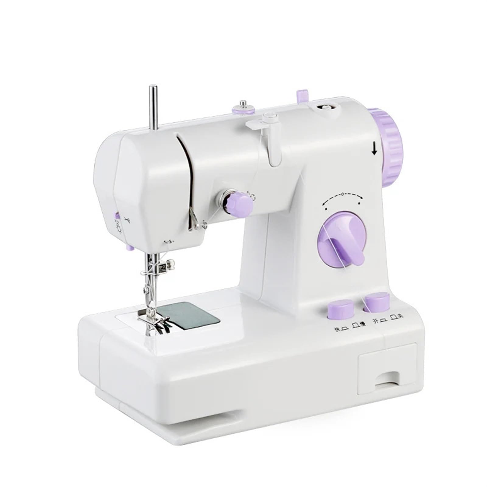 Edede One Color Sewing Machine, Multifunctional Household Electric Sewing Machine 6W Portable Mini Handheld Tailor Sewing Clothes