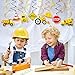 Kristin Paradise 30Ct Construction Hanging Swirl Decorations, Construction Trucks Birthday Theme Streamers, Traffic Zone Party Supplies, Kids Boy Toddler First Favors, Stop Sign Worker Decor