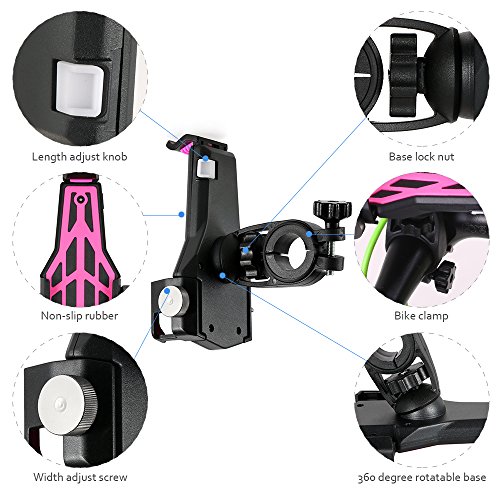 DECDEAL Montagem de telefone móvel de bicicleta ajustável Universal Bicycle Phone Rack Rotatable Bik