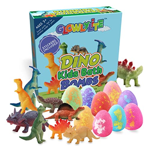 GLOWLYLITE Dinosaur Surprise Egg Bath Bomb Set #TOP1
