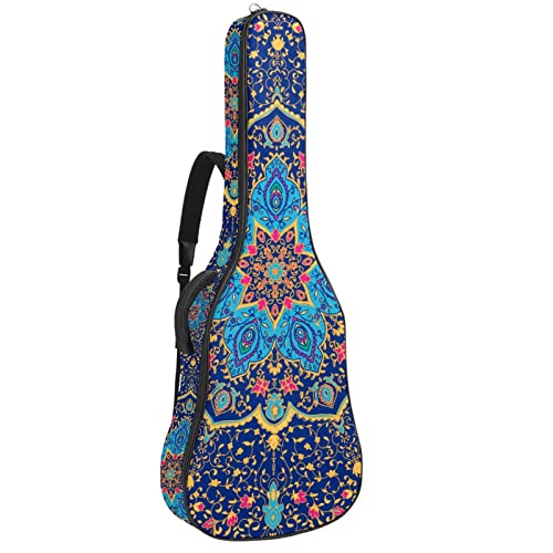 Sac à dos guitare acoustique imperméable 42.9 pouces motif baleine colorée