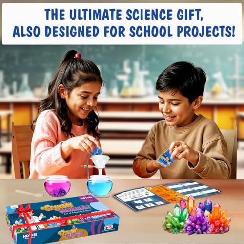 Image of HOTKEI Crystal Growing Science Experiment Kit Games Birthday Gift Toys for Boys Girls Kids Age 8 9 10 12 14 15 Years Old DIY STEM Educational Learning Science Project Kit Box for Kids