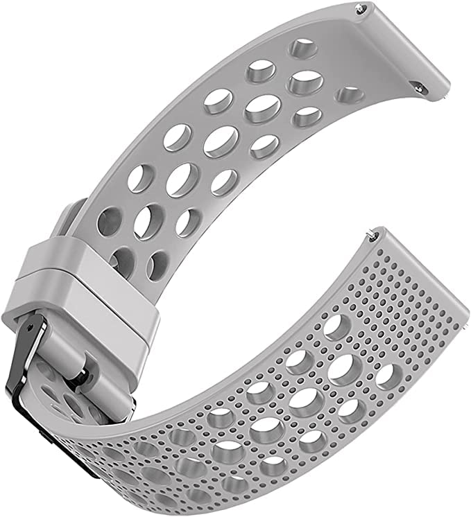 Blueshaweu Compatible for Garmin Forerunner 965 Bands, Silicone Replacement Wristbands Sport Strap with Metal Buckle - Image 4
