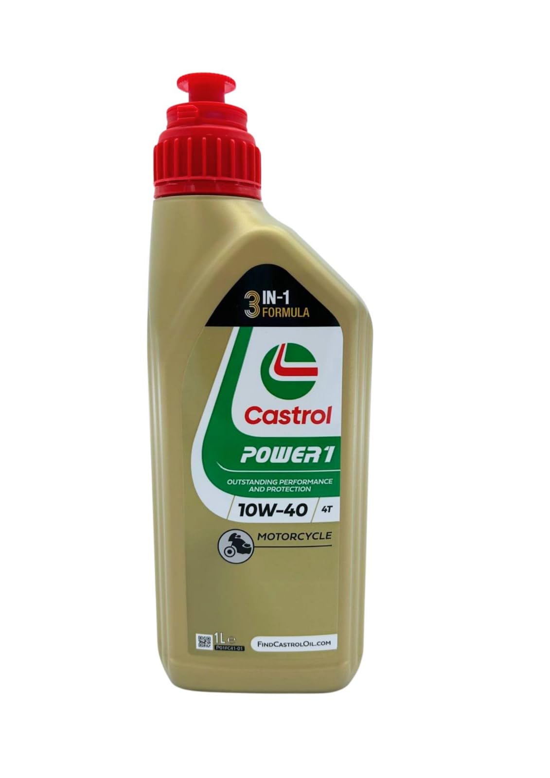 Castrol Power1 4T 10W-40 Olio Motore Moto Sintetico 2x1L API SN JASO MA2 Accelerazione Massima