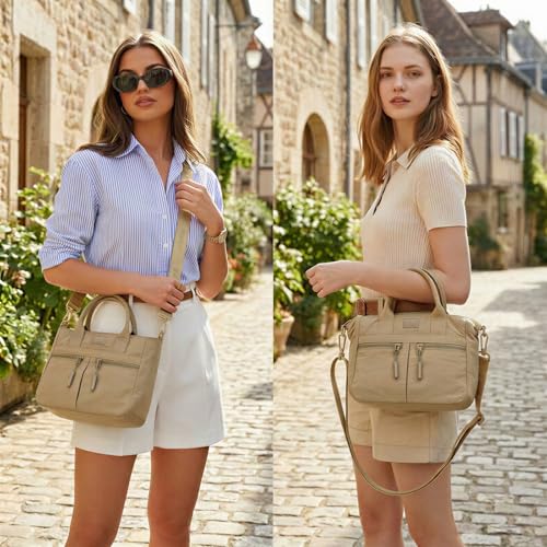 Image of Lee Small Crossbody Bag for Women Nylon Tote Bag with Multiple Pockets