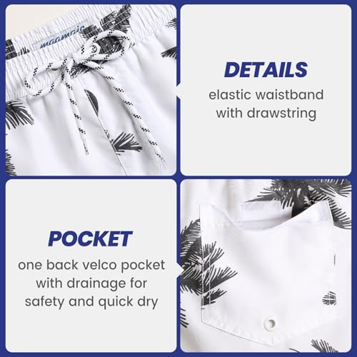 Image of maamgic Mens Slim Fit Swim Shorts Swim Trunks 7 inch Quick Dry Mens Bathing Suits with Mesh Lining