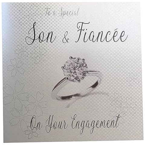 Handmade Engagement Card for Son & Fiancee Cover