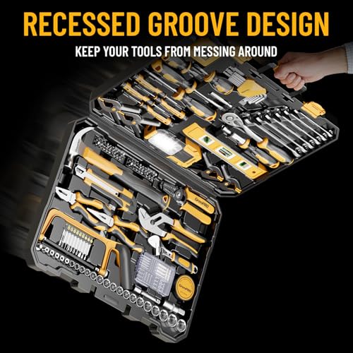 GRENPRO 239PCS Tool Set Tool Kit For Home, Basic Household Automotive Motorcycle Car Tool Kits, Portable Plastic Mechanics Tools Boxes Sets With Organizers And Storage Case For Men Women All Purpose - Image 4