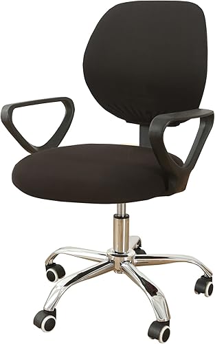 Vista 85 de MIFXIN Funda elástica elástica para silla de computadora, 2 piezas, de punto, universal, para silla de computadora, protector de muebles