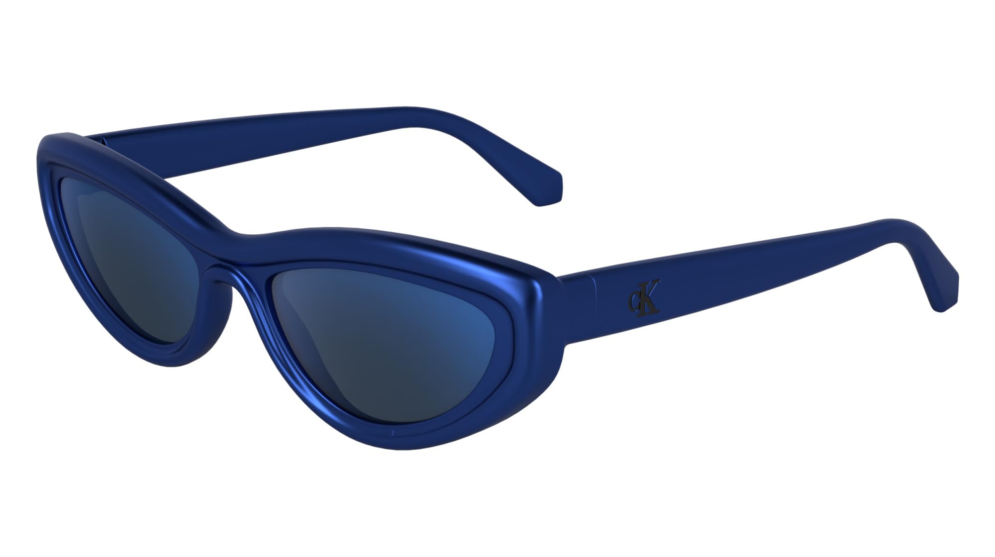 Calvin Klein Jeans Women's Sunglasses CKJ24624S - Blue Flash with Solid Base Grey Blue Mirror Lens