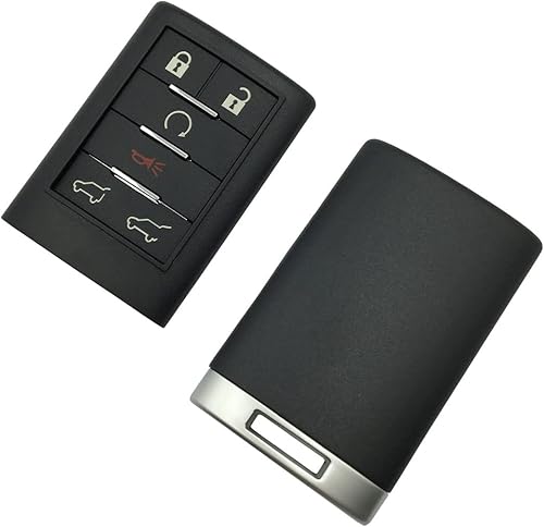 Miniatura 8 de Funda de repuesto para llavero Cadillac XLR Chevrolet Corvette sin llave de entrada remota de automóvil con hoja sin cortar en blanco (4 botones)