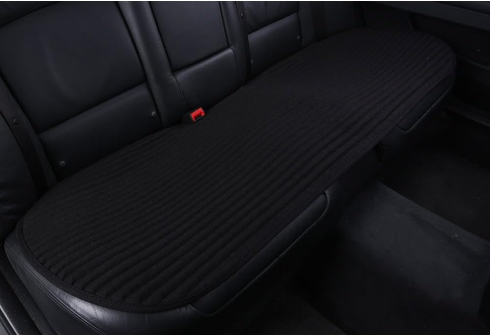 Fitted Seat Covers for Vehicles,Back Buckwheat Hulls Rear Car Seat Covers,Ventilated Breathable Comfortable Car Cushion,Back Car Seat Protector [Black Back]