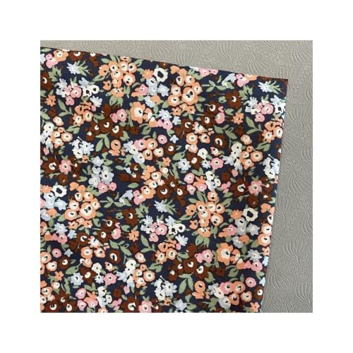 Tissu en popeline de coton doux à fleurs roses pour coudre des jupes