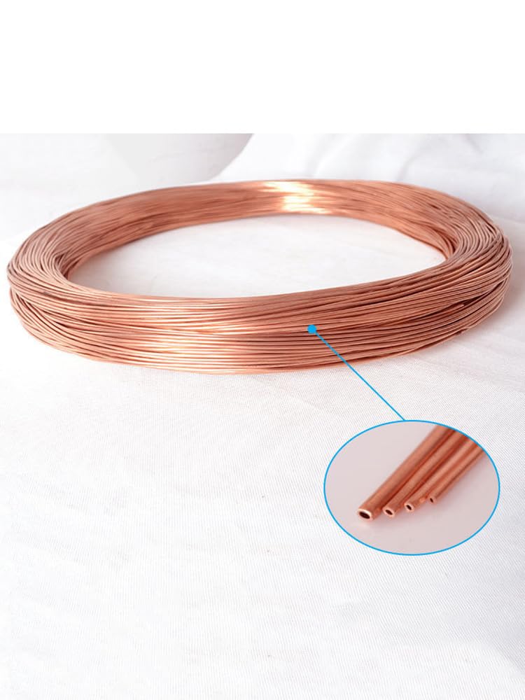 Elastyczna spiralna rura miedziana, miękka cewka z rury miedzianej 1 metr, wiele rozmiarów, czysta 99,9%, do majsterkowania i zastosowań elektrycznych (8 mm x 0,8 mm)