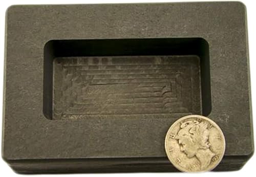 Miniatura 4 de Molde de lingote de grafito dorado de 10 onzas, desechos de barra de plata de 5 onzas, cobre, aluminio