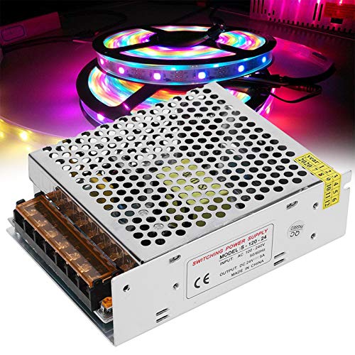 Image of AC to DC Converter, Aluminum Alloy Switch Power Supply Driver Adapter, DC24V LED Screen Strip Light 3D Printer Power Supply(S-120-24(24V /5A /120W)AC100-240V)