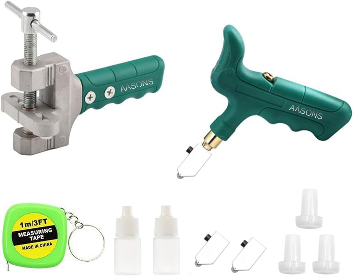 AASONS Easy To Use Glass Cutter Diamond Glass Cutter Set Professional Glass Cutter Set For Glass Tile Cutting Tile Cutter Manual Glass Tile Breaking Tool | Ceramic Tile Glass Cutting Combination Kit (B0CQYHLTBW) Amazon Price History, Amazon Price Tracker