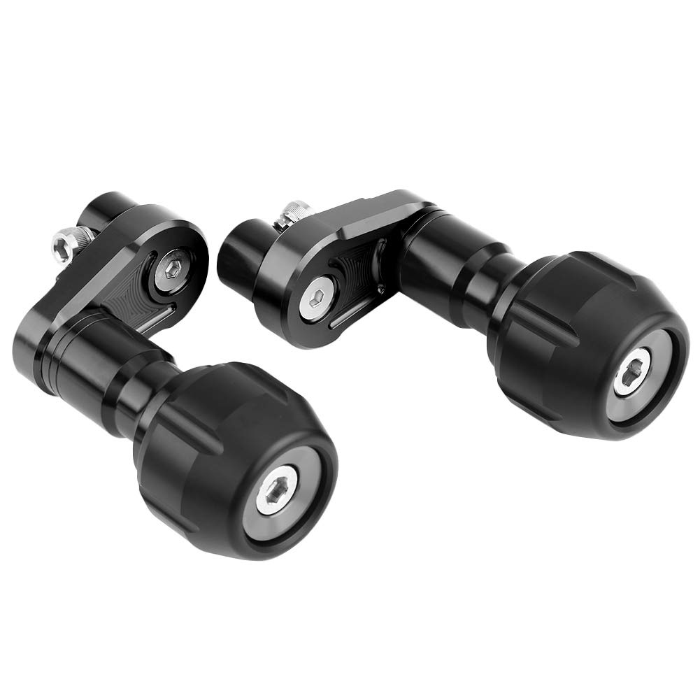 Ausla Slider Crash Slider in Alluminio CNC, Protezione Carenatura Crash Telaio Anodizzato, Protezione Anticaduta in 2 Pezzi Facile da Installare per 400 Ciclisti del 2018 per Uso su Strada (BLACK)