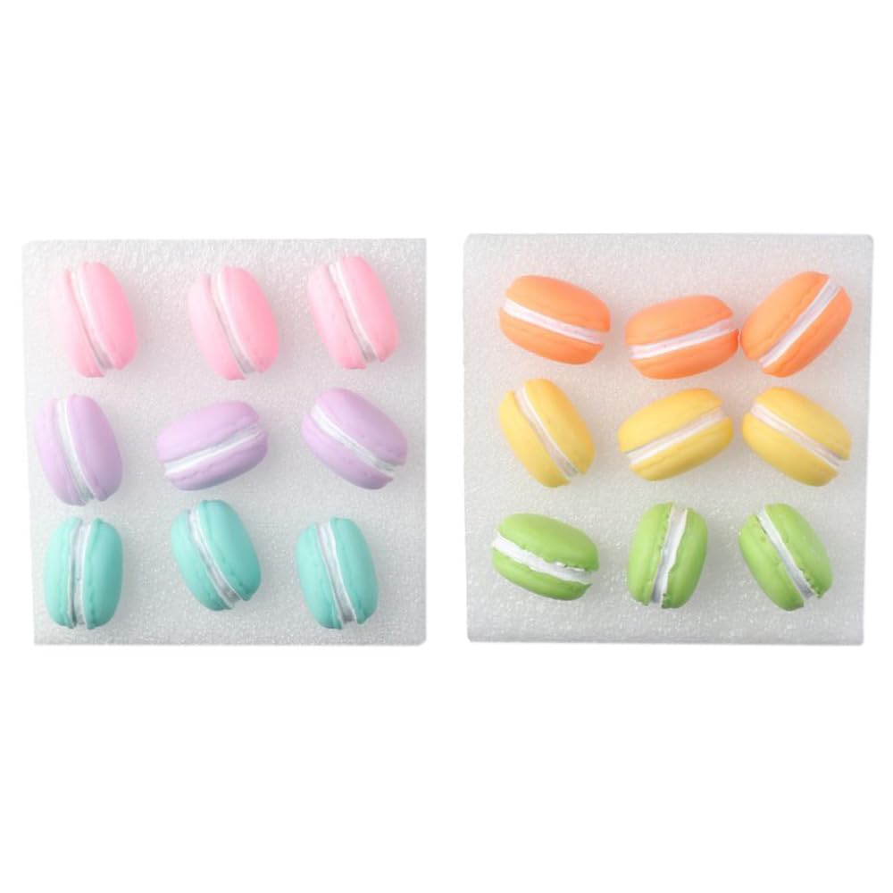 GetCoupon 18Pcs Cute Macaron Shaped Push Pin, Creative Macaron Dessert Thumb Tacks, Office Desk Accessories for Bulletin Board