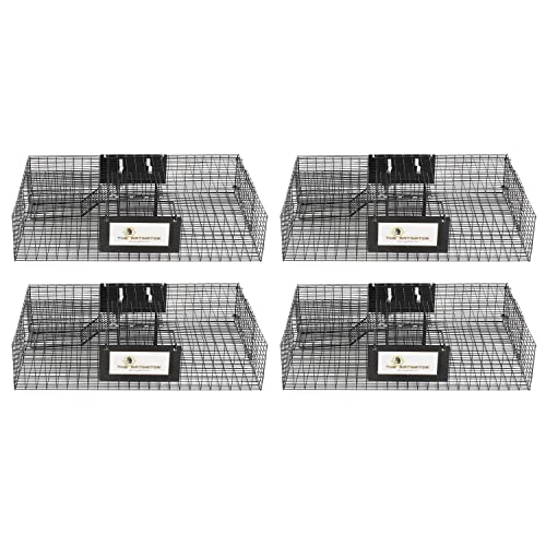 Rugged Ranch 4Pack Ratinator MultiCatch Rat Trap Wire Cage 26.5x16.5x6 Each - Live CatchandRelease 2Door Humane Rodent Control NoPoison Outdoor Use