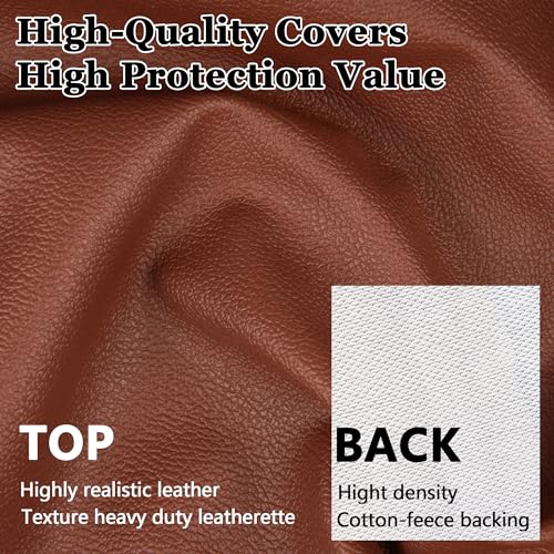 K-Musculo Shuffleboard Table Cover, Heavy Duty Leatherette Waterproof & Tearproof Shuffleboard Covers Fit for 12FT (148\"L x 25\"W x 8\"H) Shuffleboard Table (Brown)