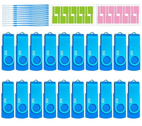 Clé USB pivotante lot de 20 pour le stockage de cours et documents administratifs
