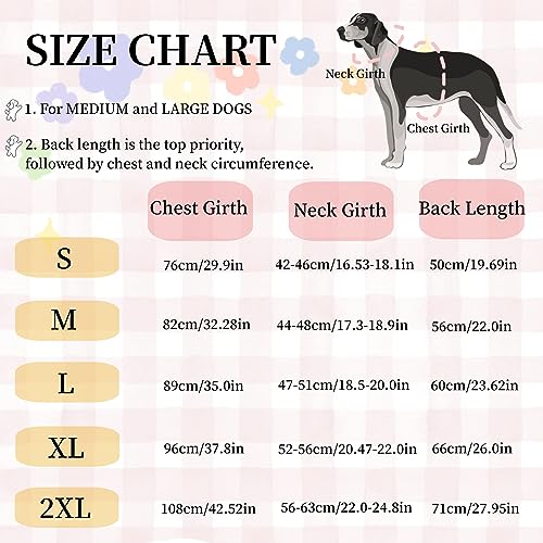 Image of Recovery Suit for Large Dogs After Surgery, Abdominal Wounds Protector Surgical Dog Calm Shirt, Medium Dog Pajamas Onesie Pullover Bodysuit for Shedding Allergy Anti Licking, Cone E-Collar Alternative