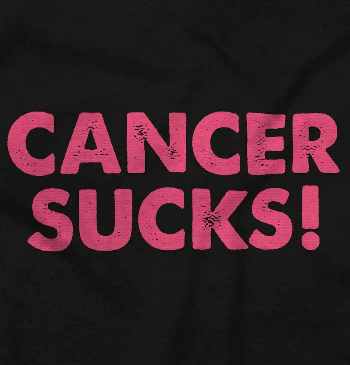 Cancer Sucks Breast Awareness Quote Hoodie Sweatshirt Women